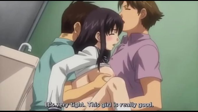 Hentai Sous-Titré Avec Double Pénétration Et Action À Trois Avec Des Sœurs Adolescentes.